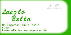 laszlo balla business card