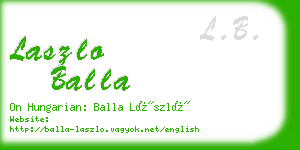 laszlo balla business card